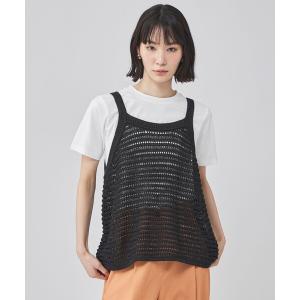 tシャツ 半袖 ギマニットキャミソール＆カットソー レディース
