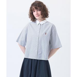 ブラウス シャツ バッキンガムベア クレリックハーフスリーブシャツ レディース