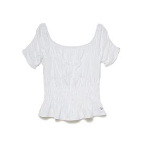 tシャツ 半袖 Shirring Off Shoulder Top/シャーリング オフショルダートップ レディース