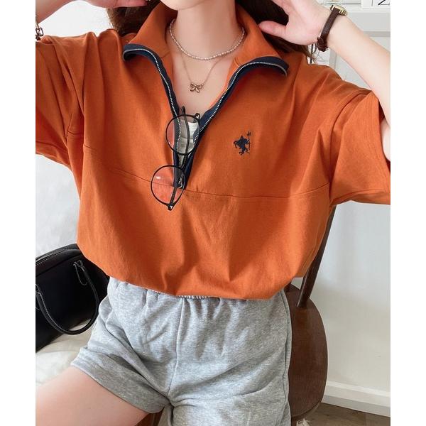 「Java」 半袖カットソー LARGE オレンジ レディース