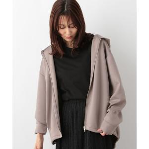 「GLOBAL WORK」 ジップアップパーカー MEDIUM モカ レディース