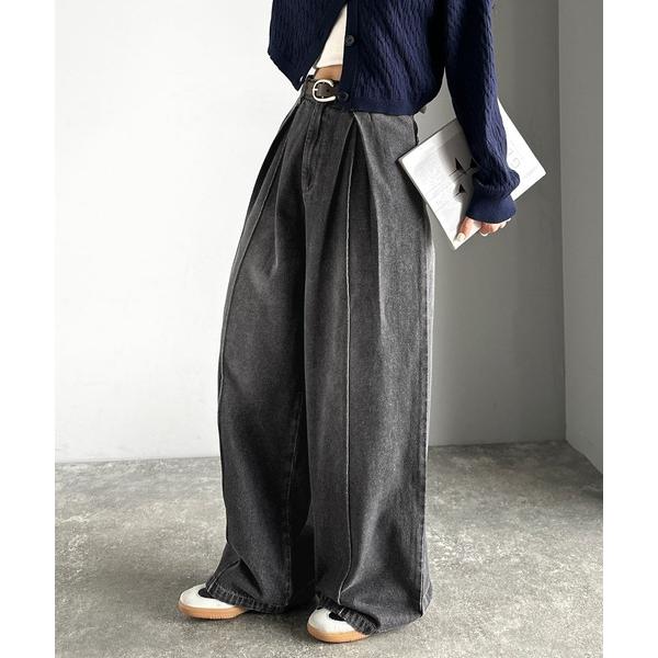「Java」 デニムパンツ MEDIUM グレー レディース