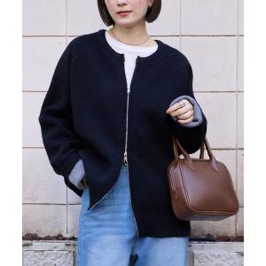 「MONO-MART」 ニットカーディガン M ネイビー レディース