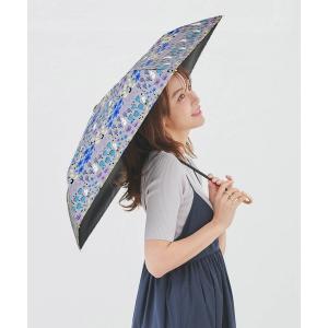 折りたたみ傘 MOOMIN ムーミン リトルミイ 日傘 完全遮光 UV遮蔽率100% 折りたたみ傘 お花畑 総柄 撥水加工 レディース