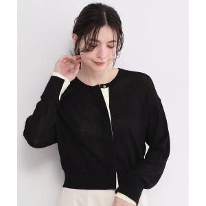 配色スナップニットカーディガン