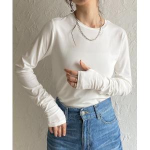 tシャツ UVカット 接触冷感 抗菌防臭 指穴付き サムホール 長袖ロングTシャツ カットソー レディース