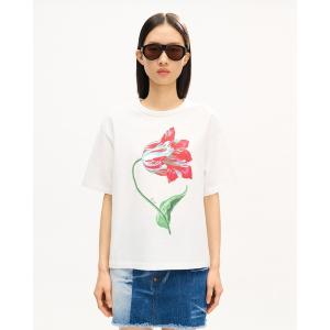 tシャツ 'KENZO Tulip' ルーズ Tシャツ イン コットン レディース