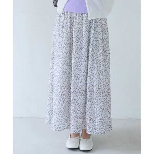 ロング スカート 26SS/小花柄フレアロングスカート