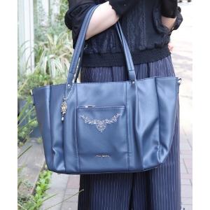 トートバッグ 薔薇刺繍多機能ビッグトート レディース