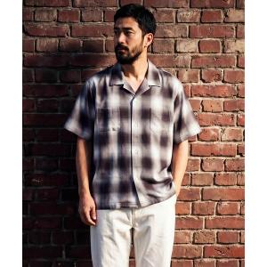 シャツ 「UT207」「HOUSTON/ヒューストン」OMBRE CHECK S/S SHIRT 41285 メンズ レディース
