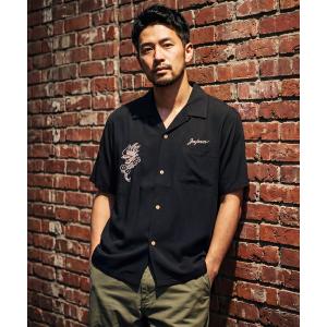 シャツ 半袖 「UT207」「HOUSTON/ヒューストン」TIGER ＆ DRAGON SOUVENIR SHIRT 41277 メンズ レディース