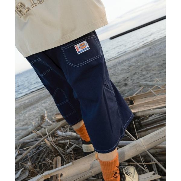 ワイドパンツ ジーンズ XLARGE×Dickies PAINTER SHORT PANTS メンズ...