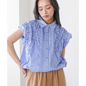 ブラウス シャツ 裾バルーンフリルブラウス レディース