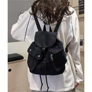 デイバック リュック 軽いバッグアシメポケットコンパクトリュックサック レディース