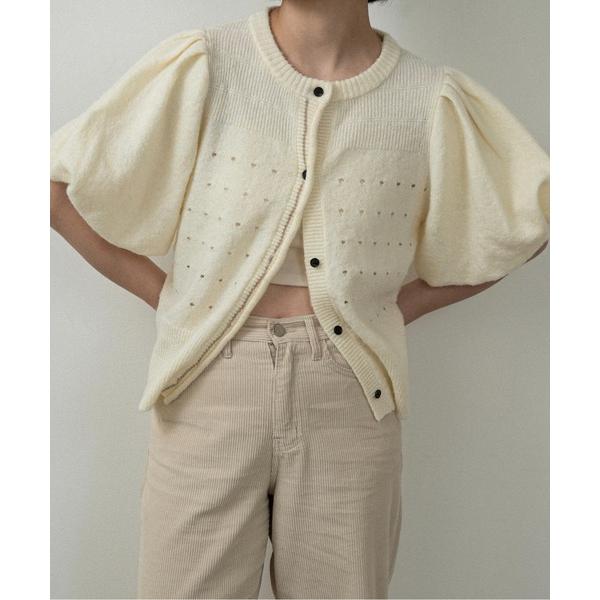 front curl line puff sleeve tops / フロントカールラインパフスリー...