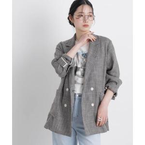 ジャケット テーラードジャケット カラミ織りダブルジャケット(セットアップ可) レディース