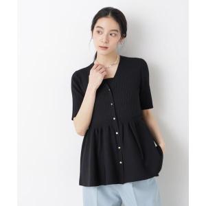 カーディガン SUMMER VEIL KNIT ペプラムニットカーディガン レディース