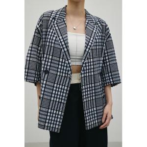 ジャケット テーラードジャケット 「セットアップ対応」シアーチェックジャケット レディース
