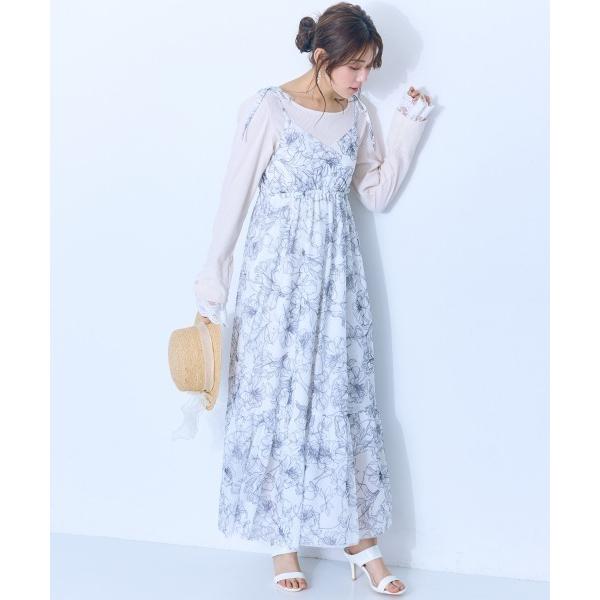 「marun」 キャミソールワンピース 4L ホワイト レディース