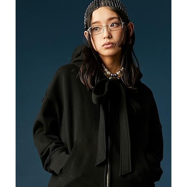 「GEVS.」 ジップアップパーカー M ブラック レディース