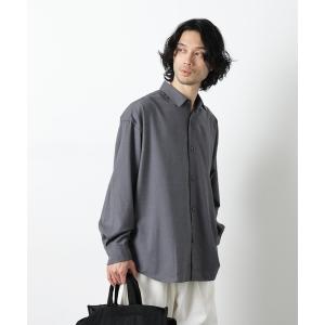 「NANO universe」 長袖シャツ L グレー メンズ