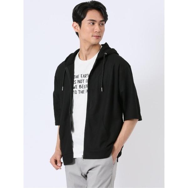 パーカー 「羽織り 薄手 軽量」カウラ/Kaule ハニカム メッシュ 半端袖 パーカー メンズ