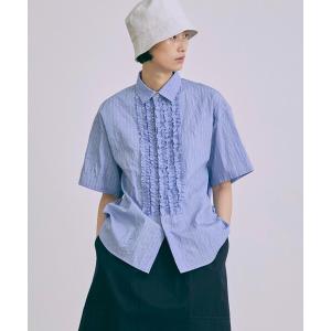 ブラウス シャツ nicholson ＆ nicholson | ストライプ フリルシャツ WOMEN レディース