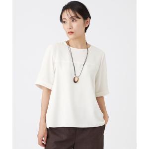 ブラウス シャツ 「接触冷感・吸水速乾・遮熱・UV対策・マシンウォッシャブル」「キマル！シリーズ」キマルサテンプルオーバーブラウス レディース