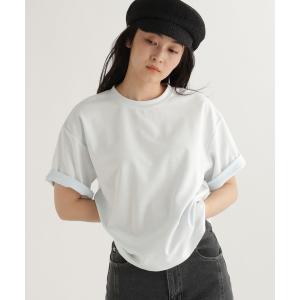 tシャツ 「daily CLIP」ダブルフェイスバイカラーTシャツ レディース