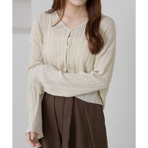 カーディガン 「apres jour clair」ラメシアーニットカーデ レディース