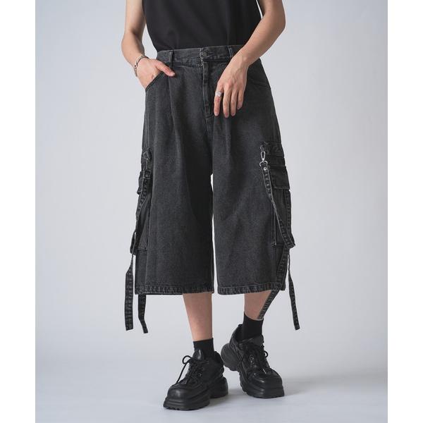 ジーンズ ケミカルウォッシュデニムショートパンツ メンズ レディース