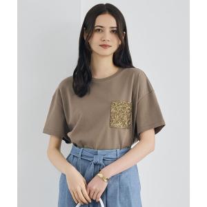 tシャツ 半袖 スパングルポケットＴシャツ レディース