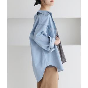IENA（イエナ） ブラウス シャツ 「追加」BLACK シャンブレーフリル