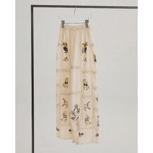 パンツ TODAYFUL Embroidery Patchwork Trousers レディース