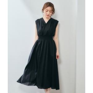 ワンピース カシュクールシアーオーガンワンピース