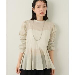 ブラウス シャツ ペプラムブラウス レディース