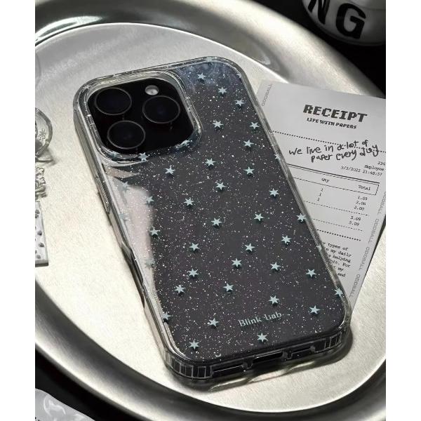 スマホケース キラキラ 星モチーフ ドット クリア iPhone ケース 13.14.15.16