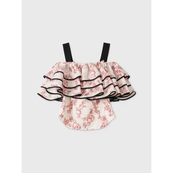 OFF SHOULDER JOUY FRILL TOPS レディース
