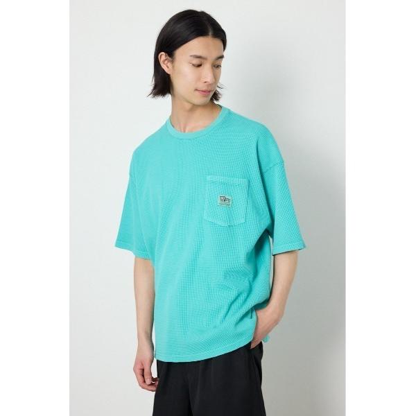 tシャツ ピグメントワッフルTシャツ メンズ