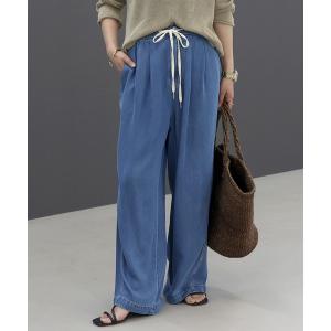 ジーンズ デニム デニムパンツ 9.5ozドレープデニムワイドパンツ レディース