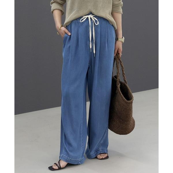 ジーンズ デニム デニムパンツ 9.5ozドレープデニムワイドパンツ レディース