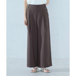 パンツ 麻調ストレッチ マリンパンツ レディース