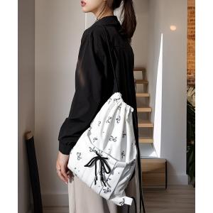 デイバック リュック 可愛く丈夫な リボン柄 ナ...の商品画像