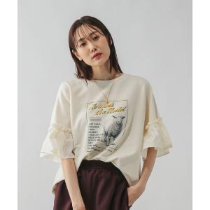 「GLOBAL WORK」 スウェットカットソー LARGE アイボリー レディース