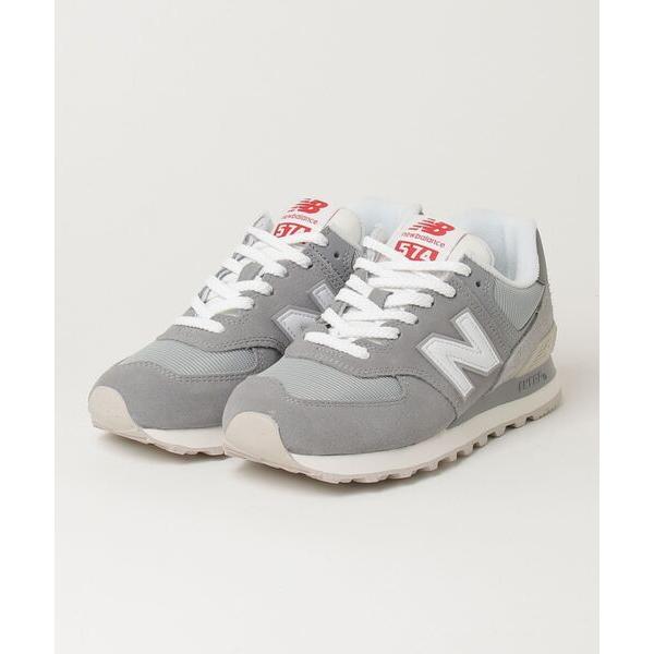 「New Balance」 ローカットスニーカー 24.5cm ライトグレー レディース