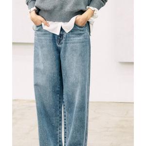 「GLOBAL WORK」 デニムパンツ MEDIUM ブルー レディース