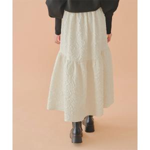 「titivate」 フレアスカート S オフホワイト レディース