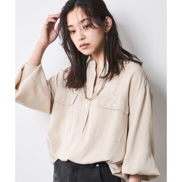 「CHIC STYLE」 長袖ブラウス L ライトベージュ レディース