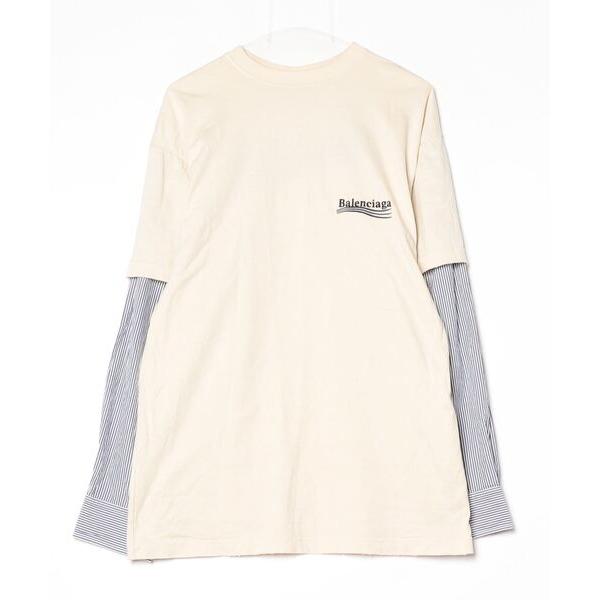「BALENCIAGA」 長袖Tシャツ L ベージュ メンズ