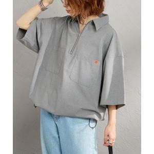 ブラウス シャツ 「UNIVERSAL OVERALL/ユニバーサルオーバーオール」 別注 ハーフジップシャツ レディース メンズ